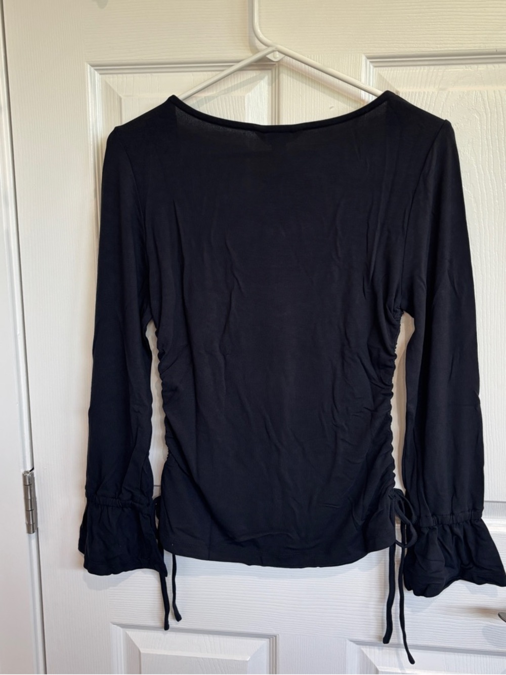 Maeve Long-Sleeve Scoop-Neck Ruched Top - Picture 4 of 6